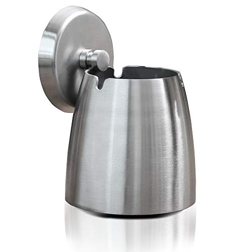 Stainless Steel Ashtray with Lids?Extra Large Ashtray Indoor Outdoor Use (X-Large)