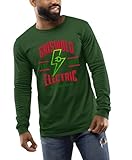 Griswold's Electric Funny Holiday Shirt Mens Long Sleeve T-shirt Christmas Graphic Tee-Forest Green-xxl