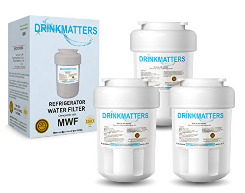 DRINKMATTERS Compatible Refrigerator Water Filter Replacement for GE MWF SmartWater MWFINT MWFP MWFA