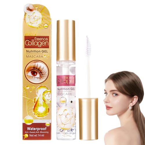 Clear Mascara Waterproof Cllagen Nourish Lash Primer & Top Coat for Sensitive Eyes Smudge Proof Lengthening Mascara Clear Volume and Length Long Lasting Tubing Masc/ara Cle/ar Volume & Length