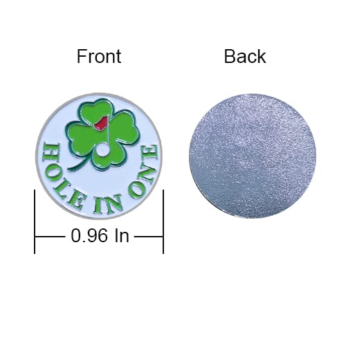 Image of Golf Ball Markers Assorted Patterns Value Pack of 12 Golf Gifts, Golf Cap Clips and Divot Repair Tools Parter Accessories Sets for Men Women Kids Golfer(12 Clover)