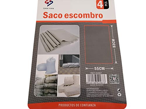 LCQI Saco Escombro Basura Pequeño Resistente Pack 4
