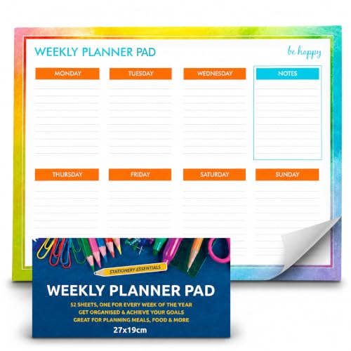 SOL 1pk Weekly Planner Pad - Undated Daily Planner Pad 52 Sheets