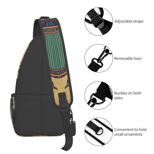 Bolso de Pecho Cruzado para Hombre y Mujer Negro miniatura 5