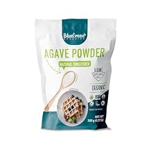 BLUE GREEN ORGANICS Organic Agave Sugar Powder Form Low Glycemic Sweetener Alternative Keto, Vegan, Gluten Free Natural Sugar Substitute 0.77 lb
