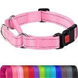 Joytale Martingale Collar for Dogs, Escape Proof No Pull, Pink, M
