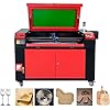 100W CO2 Laser Engraver, 35x24 CO2 Laser Cutter with 2 Way Pass Air Assist Digital Control Panel RDWorks/Built in Air pump/Water Tank for Wood Glass Acrylic More (Upgraded 100W)