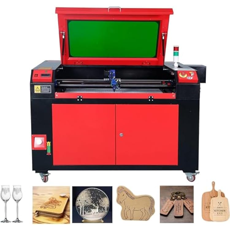 100W CO2 Laser Engraver, 35x24 CO2 Laser Cutter with 2 Way Pass Air Assist Digital Control Panel RDWorks/Built in Air pump/Water Tank for Wood Glass Acrylic More (Upgraded 100W)