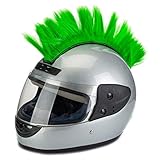 PAXLamb Helmet Hawks Motorcycle Mohawk Wig for Motorcycle Bicycle Ski Snowboard Hair Patches Skinhead Costumes Wig Cosplay Wig (Green)