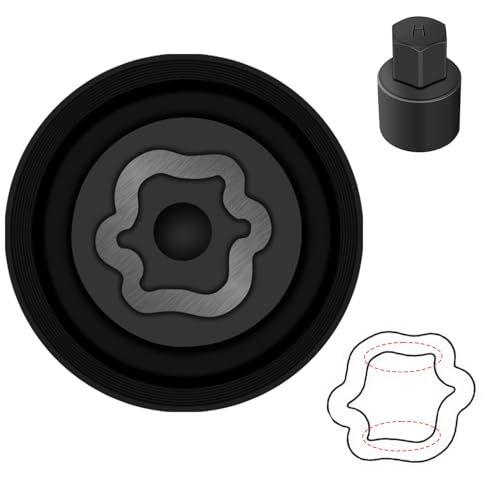 Image of H-Wheel Locking Nut Key Compatible with Toyota, Lexus, Tacoma | Wheel Lock Nut Socket Adapter, Anti-Theft Lug Nut Removal Tool, Anti-Theft Screw Remover, Repair Tool, Tyre Fitting, garage