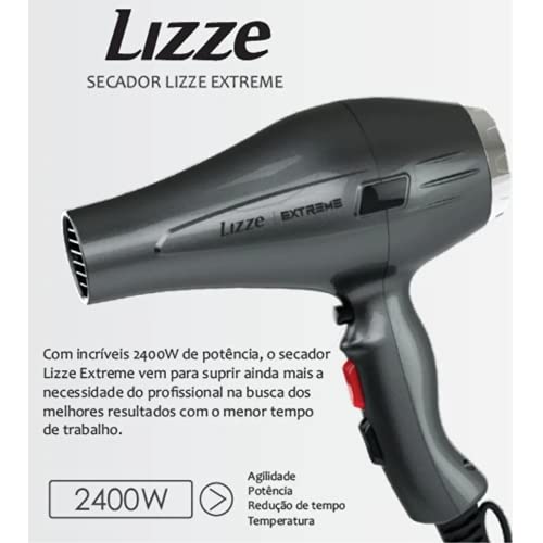 Secador de Cabelo Profissional Lizze Extreme 2400W Voltagem:220V