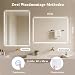 Archaluxe Badspiegel-mit-Beleuchtung 40x60cm - Badezimmerspiegel LED Badezimmer Spiegel mit Beleuchtung, Touch-Schalter, Dimmbar, 3 Lichtfarben, Wandspiegel Led-Spiegel-Bad Horizontal/Vertikal