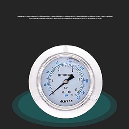 Manómetro analógico YN75ZT 10bar G3/8 Tomeco acero inoxidable