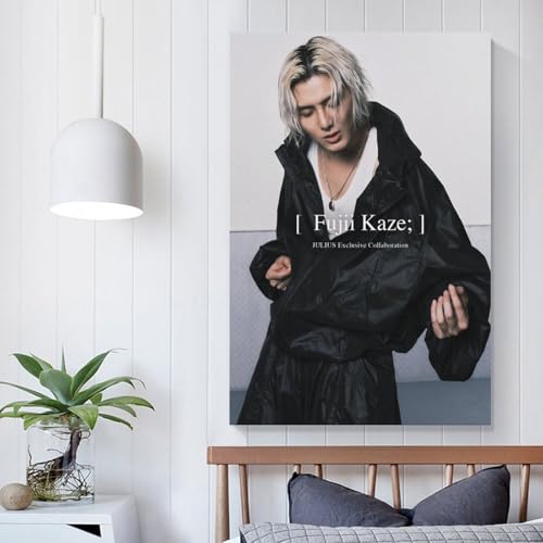 藤井 風 Fujii Kaze 音楽アルバム 壁アート ポスター (3) 印刷 キャンバス 画像 絵画 現代 芸術 壁の絵 け ソファの背景絵画08x12inch(20x30cm) [4]