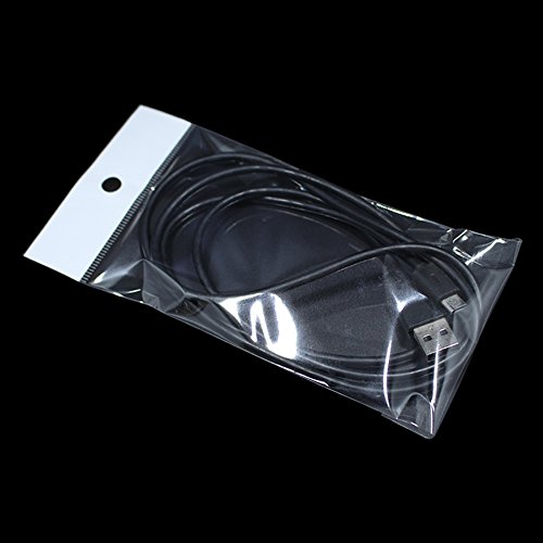 WACCOMT Pack OPP包装袋 透明 自己粘着性 文房具 オフィス用品 小物 ジュエリー DIY手作り 小分け プラスチック製 収納 ポリ袋 吊り穴付き 200枚入 (10 x 18 cm)