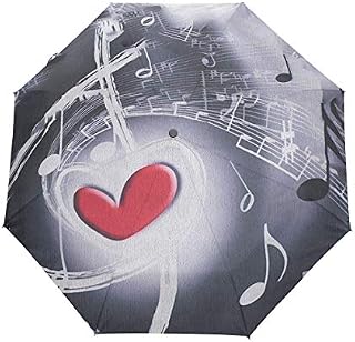 SLHFPX Compact Travel Umbrella Music Auto Umbrellas Windproof for Women Men Kids Portable