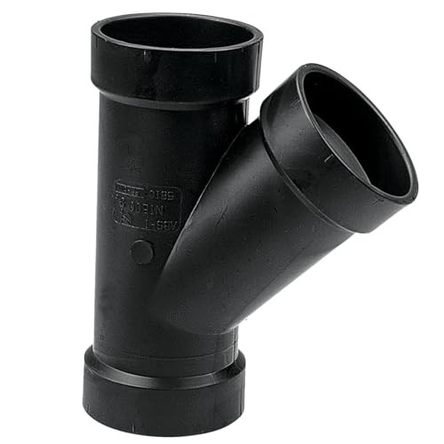 NIBCO Fig No C5810, 3 in. x 3 in. x 2 in. ABS DWV 45 Degree Wye Hub x Hub, Solvent Weld