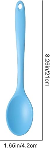 Miniatura 2 de Juego de 4 cucharas pequeñas de silicona para comer, juego de cucharas de mezcla antiadherentes, resistentes al calor, cucharas de servir, revolver,