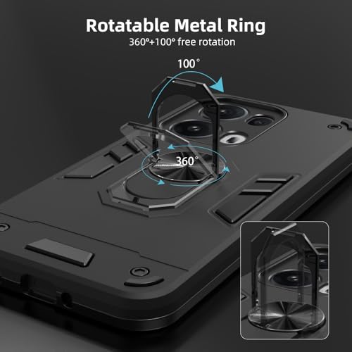 Image of NDCOM for Oppo Reno 13 Pro 5G Back Covers | Premium Oppo Reno 13 Pro 5G Cover | Stylish Protective Oppo Reno 13 Pro Back Cover | Ring Holder Case