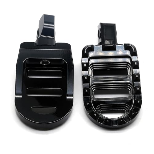 Image of MZS Motorcycle Foot Pegs, Front Rear Footpegs MX Serrated Wide Driver Passenger Pedal Rest CNC Black Compatible with Scout 2015-2025 / Scout Bobber 2018-2025 / Scout Bobber Sixty 2015-2025