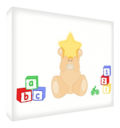 Lienzo decorativo de oso de 60x40x4 cm multicolor para decoración de interiores