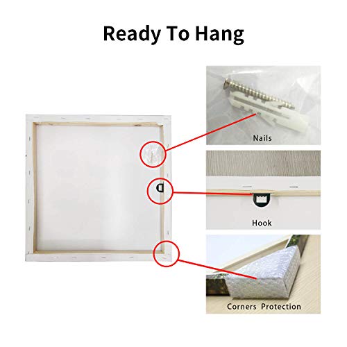 Hardy Gallery Beach Picture Coastal Art Painting: Surfboard & Pink Car Ocean Wall Art on Canvas for Bedroom Bathroom (12” x 12” x 2 Panels) - Image 7