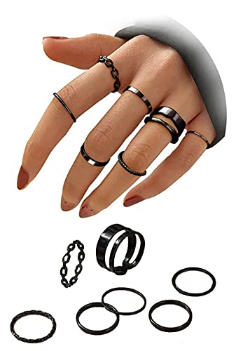 Guanyj Knuckle Rings Set für Frauen Mädchen Schlangenkette Stapelring Vintage Boho Midi Ringe Größe gemischt Fingerringe Ringe Damen Set Finger Midi Ring Set Männer und Frauen Geeignet,Valentinstag Cover
