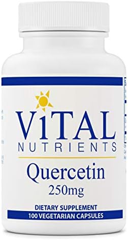 Vital Nutrients Quercetin | Vegan Supplement with Bioflavonoids for Sinus & Immune Support | Gluten, Dairy and Soy Free | 250mg | 100 Capsules