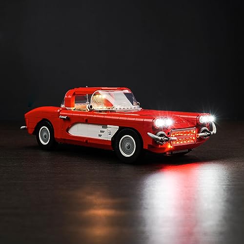 Led Light Kit for Lego Chevrolet Corvette 1961, Led Lighting Set for Lego 10321 Chevrolet Corvette 1961 - Not Include Models, Just Light Kit (Standard Version)