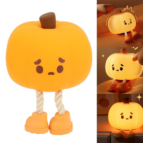 Lámpara de noche silicona calabaza FTVOGUE táctil miniatura 4