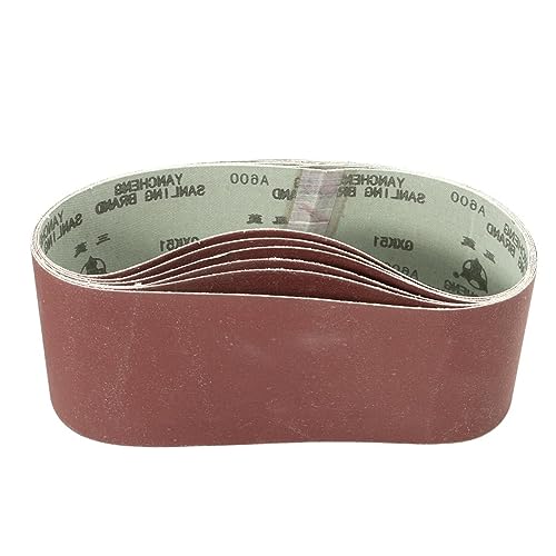 BOXONLY Correia de lixamento de óxido de alumínio de 7,8 x 53 cm para lixadeira de cinto 600 gramatu