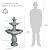 Naturefalls 48" Grey Water Fountain Outdoor - Large Waterfall Fountain Outside, 3-Tiers Cascading, Fiber Reinforced Concrete, Indoor and Outdoor Fountain for Garden, Patio, Backyard, Lawn, Yard Decor