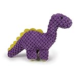 goDog Checkers Just for Me Dinos Bruto Squeaky Plush Dog Toy, Chew Guard Technology - Purple, Mini - Image 2