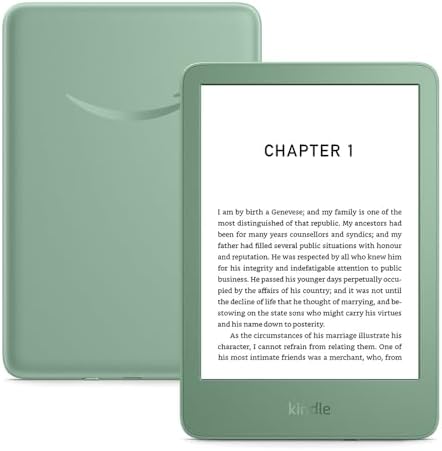 Amazon Kindle 16 GB (newest model) - Lightest and most compact Kindle, now with faster page turns, for an enhanced reading experience - Matcha - View 5