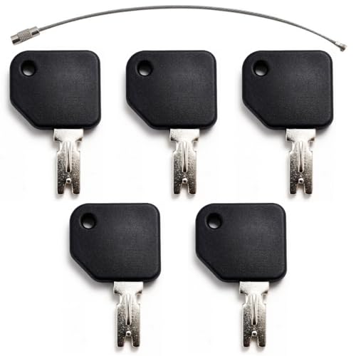 feishunteng 5PCS 166 Forklift Ignition Keys Compatible with Hyster Yale Clark Komatsu Crown Gehl Heavy Equipment