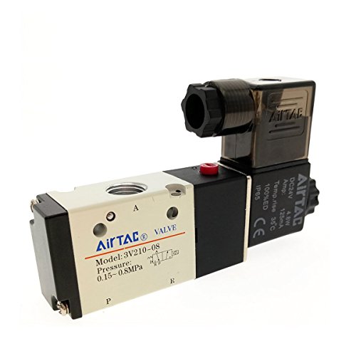 Yxq 24Vdc 1/4Pt 2 Position 3 Way Pneumatic Solenoid Valve 3V210-08 Liquid Gas Controller 0.15 To 0.8Mpa #TOP30