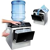 省エネと安全、幅広い用途： 160Wの低消費電力で、飲料/ウイスキー/コーヒーに氷を提供できます。氷がいっぱいになったり水が足りなくなったりすると、氷が機能しなくなり、安全が確保されます。 静音設計を採用して、動作音を大幅軽減でき、周りに邪魔しません。(電圧が220V未満の場合は、ご自身の電圧機器をご持参ください。)!!! ユーザーフレンドリーな設計： さまざまな給水方法、ボトル入りの水を使用できます。また、水タンクに直接純水を追加することもできます。横に蛇口が隠されており、氷水が飲めます。丸い...