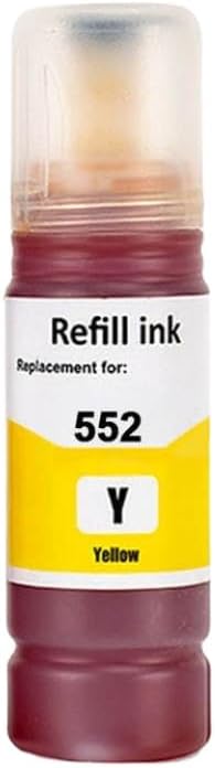 552 Compatible Water Based Bottle Refill Bulk Ink T552 552 Printing Ink Works with ET-8500 ET-8550 Printers(BK-PBK-C-M-Y-GY)