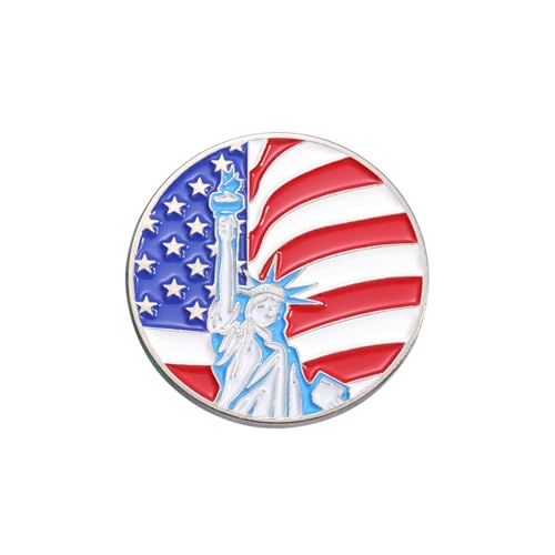 Image of Rhinestone Brooch Pins for Women, Vintage Crystal Enamel Brooches, American Flag Pin Patriotic Lapel Pins Gift for Suit Clothes Bag Accessories