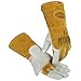 CAIMAN 1868-4 Glove, Welding, 14 In L, White and Gld, M, Pr