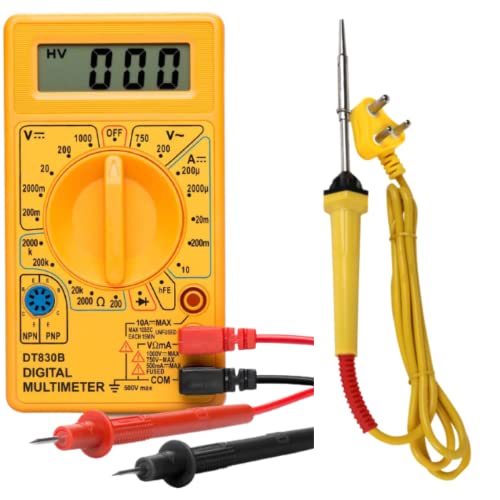 Image of Professional 25W Soldering Iron and Digital Multimeter Combo - Perfect Kit for Beginners and Intermediates (Pack of 2)