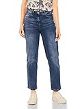 Cecil Damen B375445 Jeanshose Straight, Dark Blue Wash, 32W / 28L