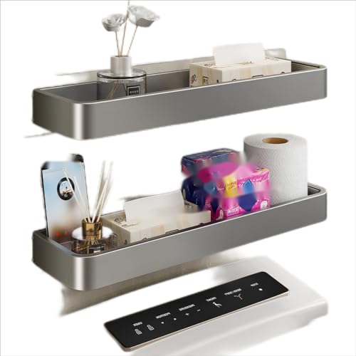 Étagère de toilette sans perçage pour rangement de salle de bain mural