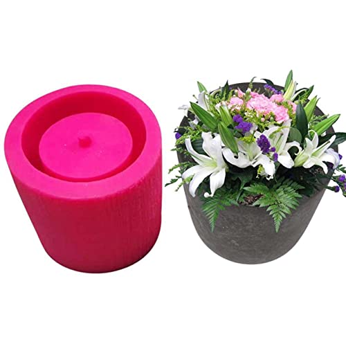 Silicone Concrete Flower Pot Mold Cement Succulent Round Plants Flowerpot Silicone Mold Clay Mould Diy Pen Candle Holder Mould #TOP3