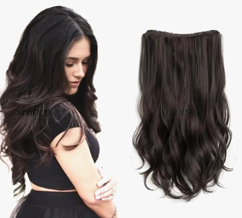 Image of Artifice 5 Clips 24 inch Curly /Wavy Hair Extension Natural Black