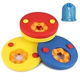 manguitos discos flotantes 【Para niños de hasta 12 años】 Los discos de espuma desmontables le permiten combinar libremente las cantidades. Haga que sus hijos aprendan a nadar más rápido y más fácil. Este flotador de brazo para niños está diseñado para edades de hasta 12 años. La circunferencia del brazalete es de 16 cm, si la circunferencia del brazo de sus hijos es superior a 16 cm, hay un poco apretado.