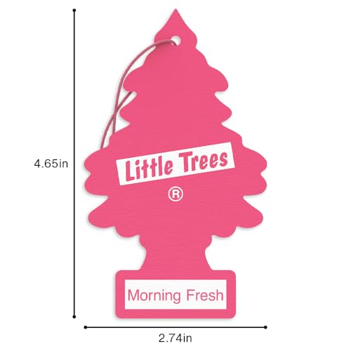 Image of LITTLE TREES Car Air Freshener | Hanging Tree Provides Long Lasting Scent for Auto and Home | 24 Air Fresheners |Morning Fresh