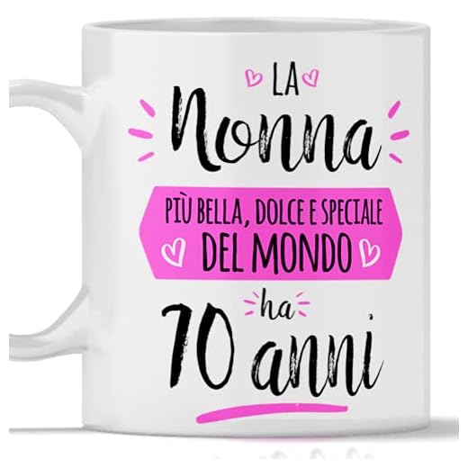 Taza regalo abuela 70 años idea cumpleaños mujer