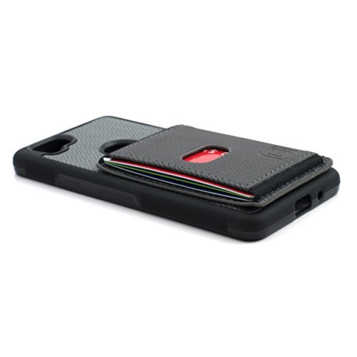 Dockem Wallet Case for Google Pixel 2 - Kickstand Flap with Synthetic Leather and Slim TPU Bumper Card Case with Textured Twill Canvas Styling, Elastic Slot for Multiple Cards