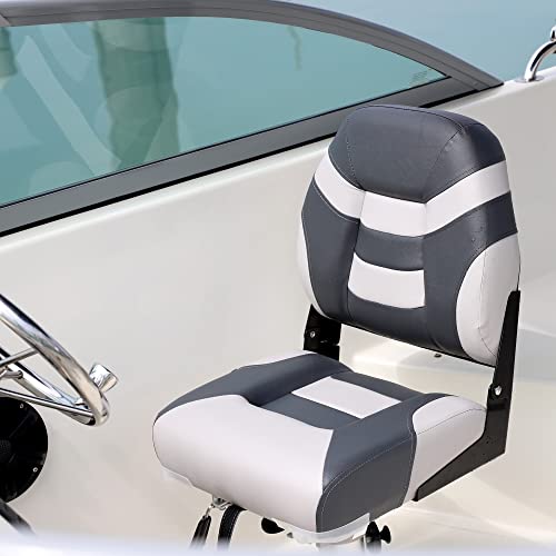 image for SUNDGORA Premium Marine Low Back Folding Boat Seats 2 Pack, Waterproof